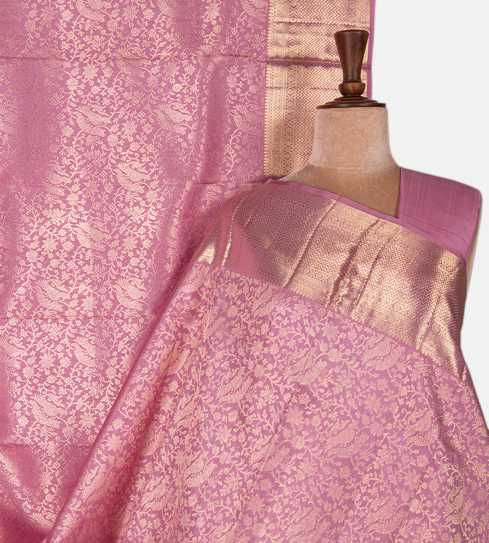 Pink Kanchipuram Silk Saree