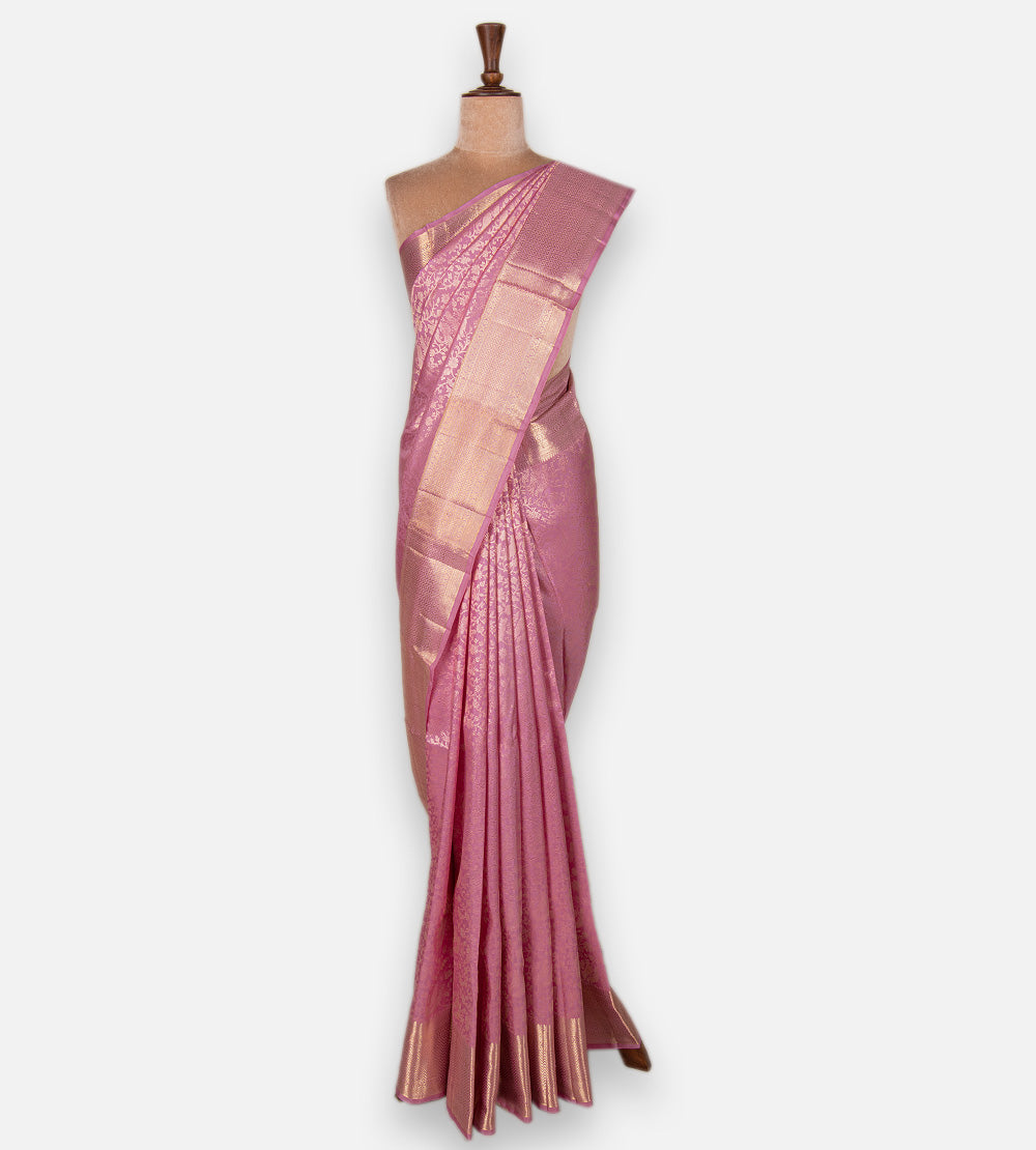 Pink Kanchipuram Silk Saree