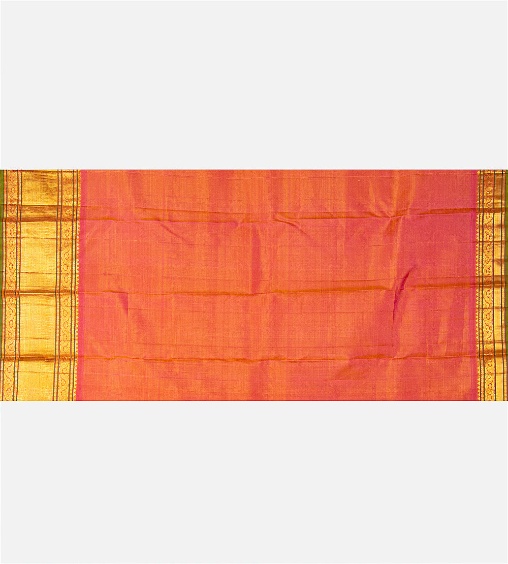 Yellow Kanchipuram Silk Saree