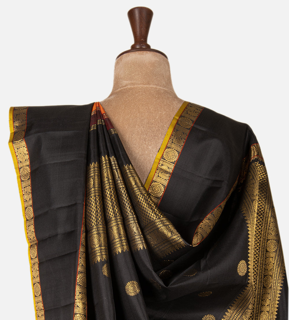Orange Kanchipuram Silk Saree