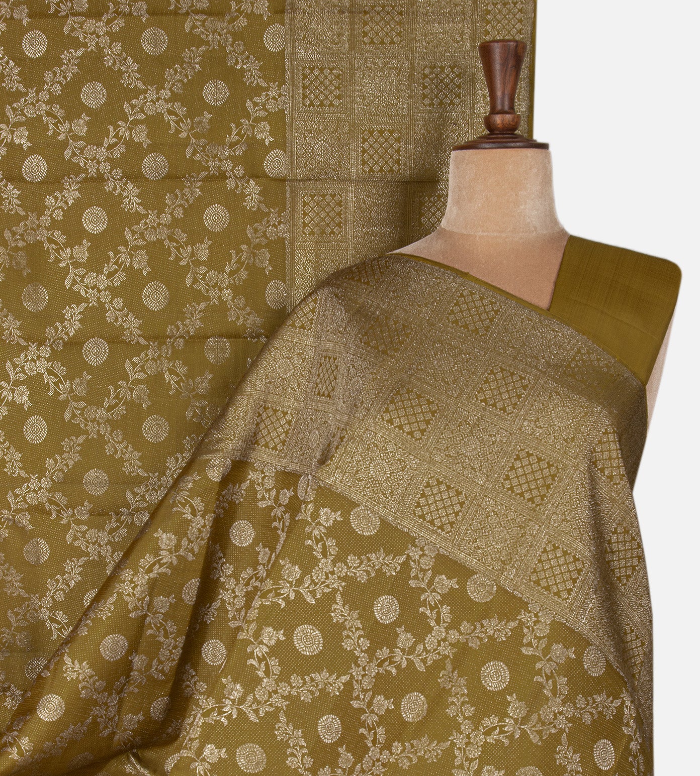 Gold Kanchipuram Silk Saree