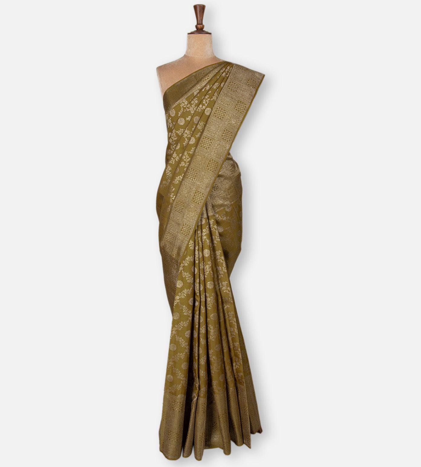 Gold Kanchipuram Silk Saree