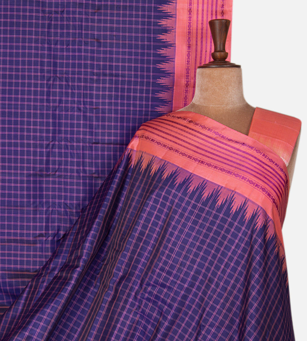 Violet Gadwal Silk Saree