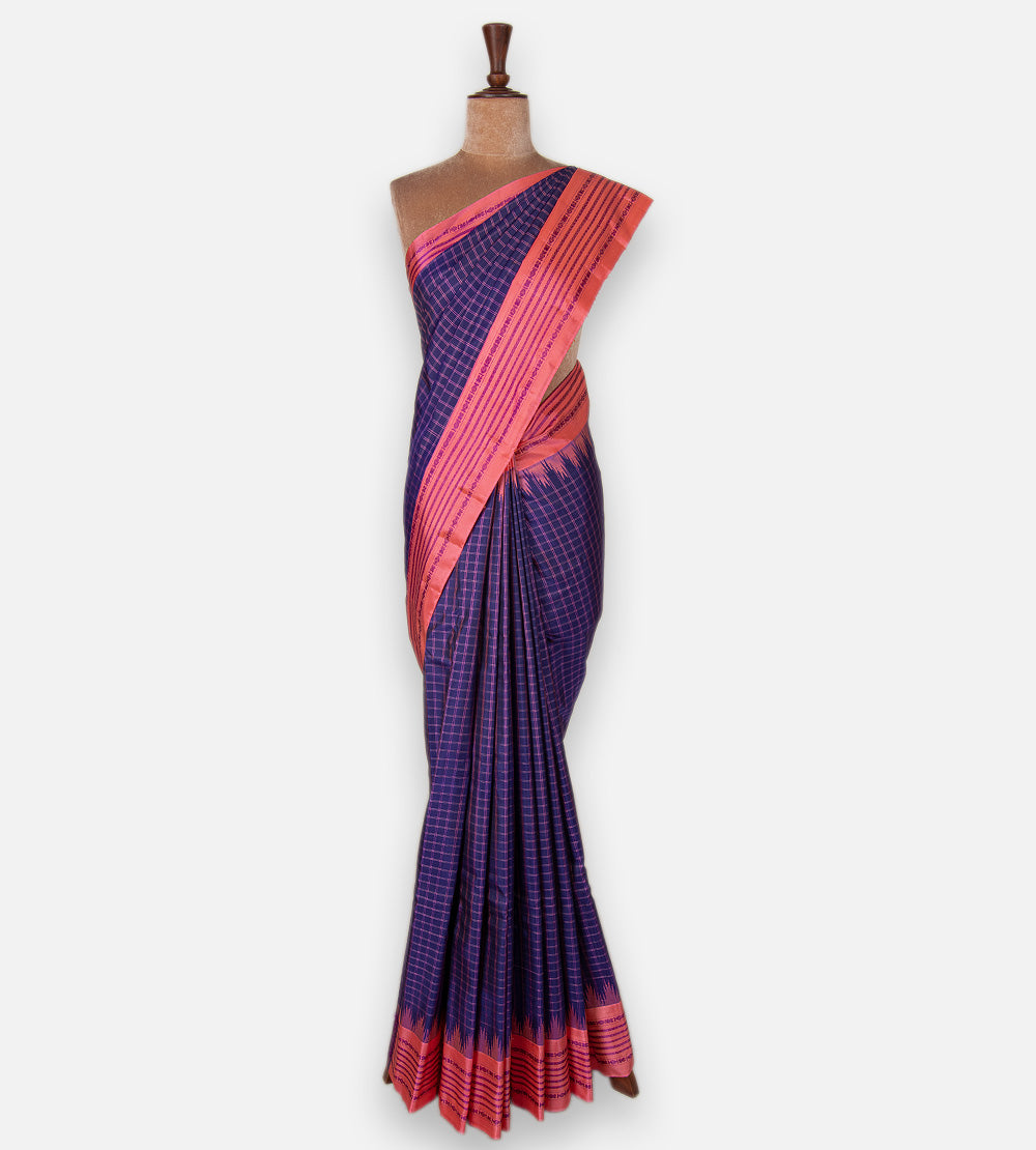 Violet Gadwal Silk Saree
