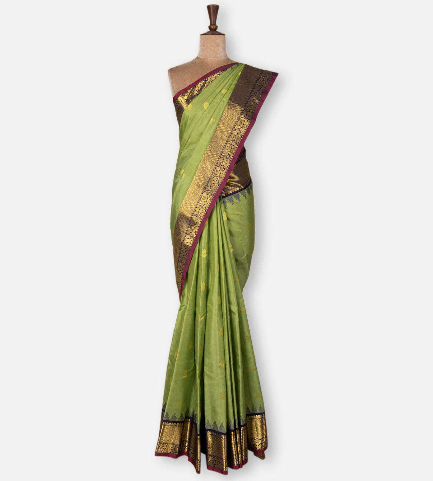 Green Gadwal Silk Saree