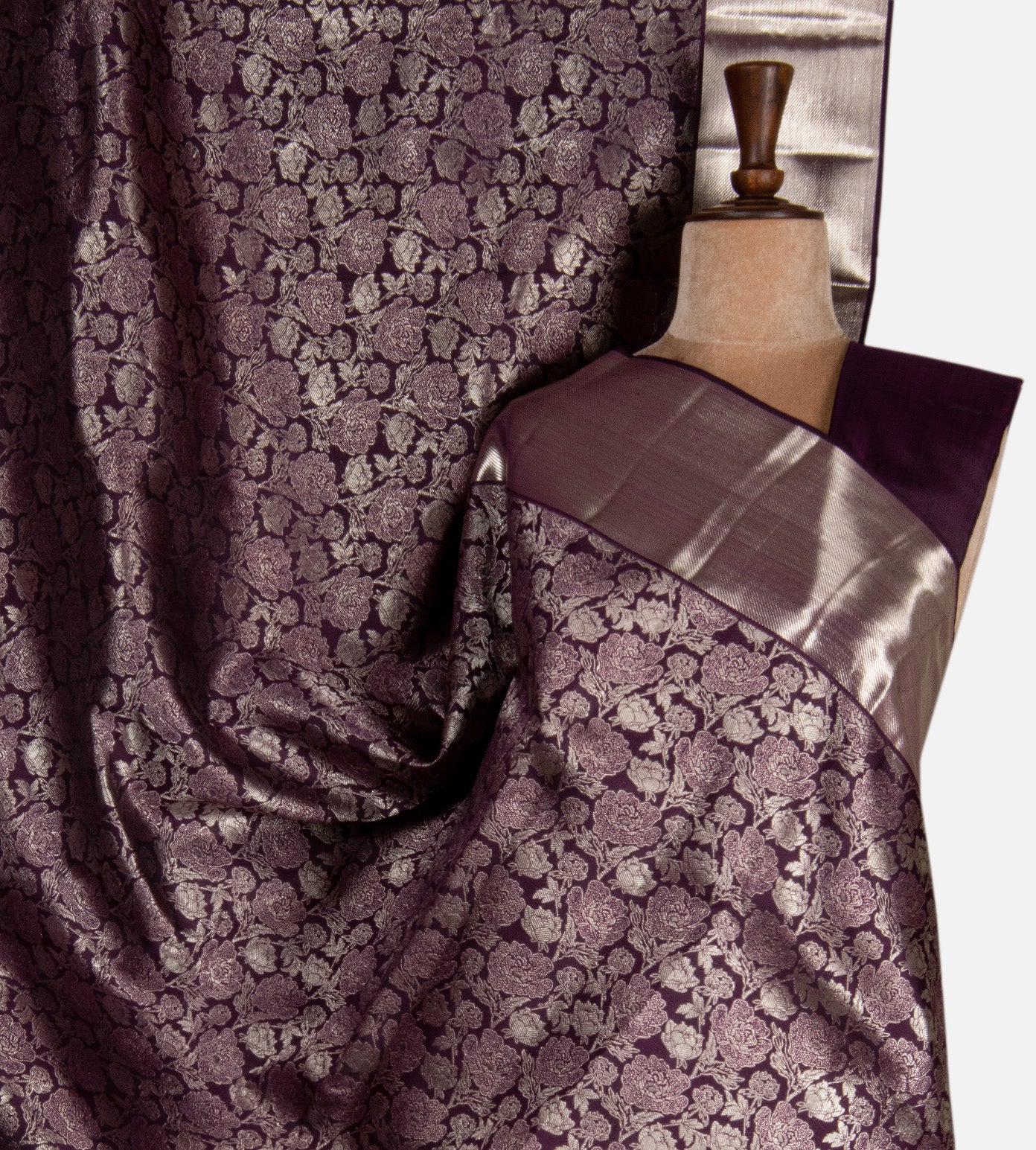 Purple Kanchipuram Silk Saree