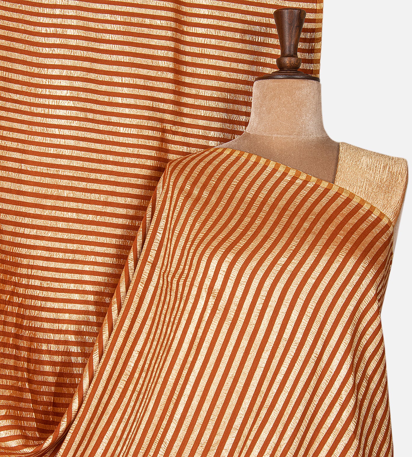 Red Moonga Tussar Saree
