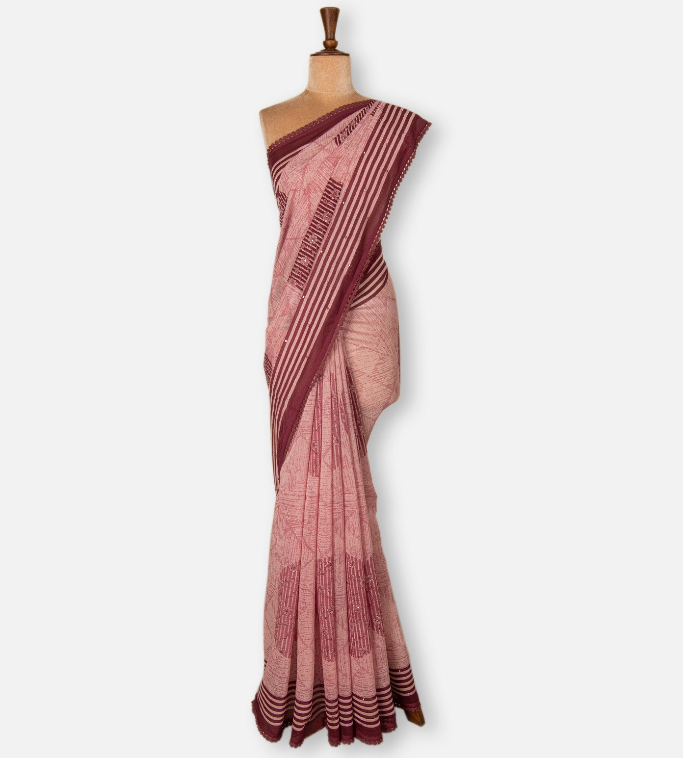 Light Pink Chanderi Cotton Saree
