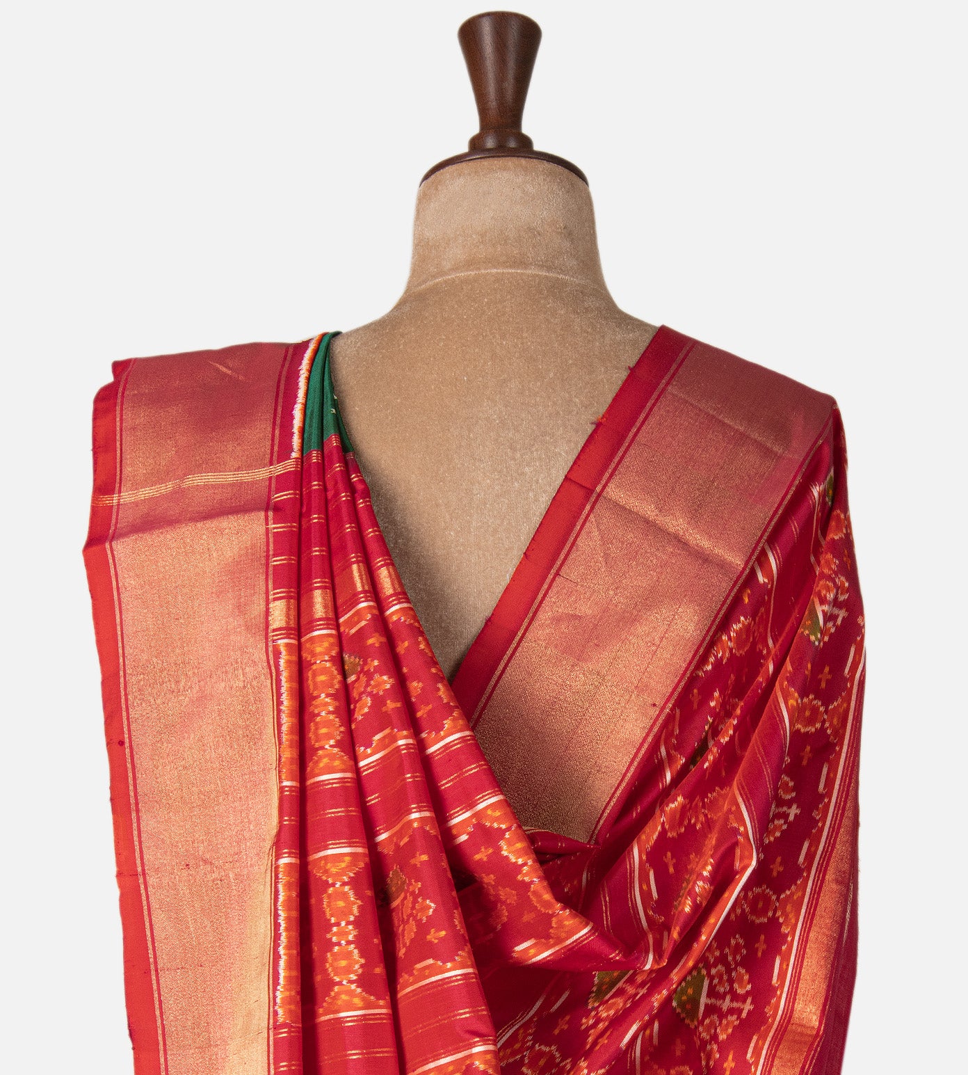 Green Ikkat Silk Saree