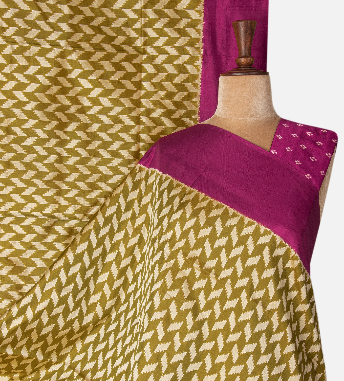 Green Ikkat Silk Saree