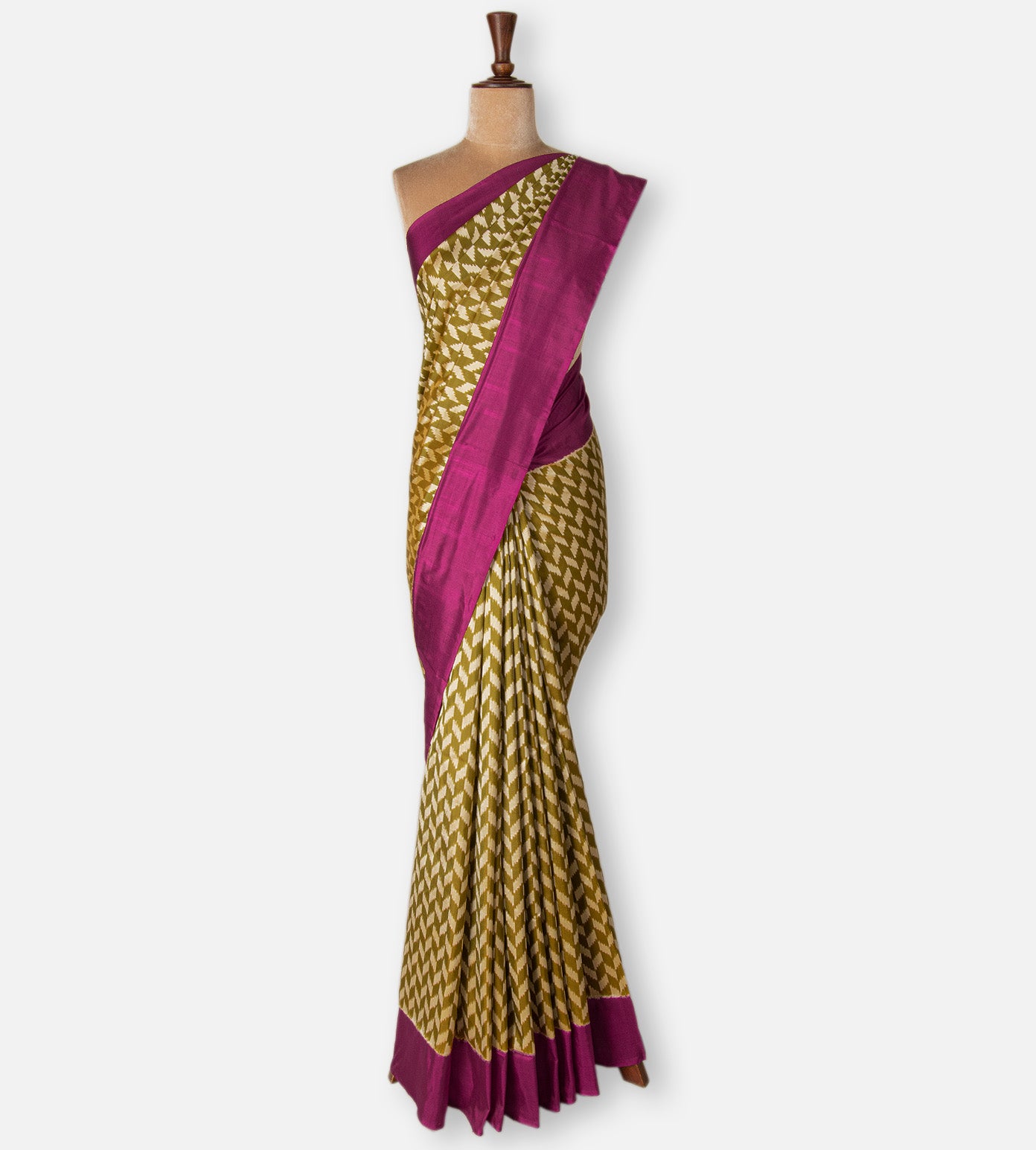 Green Ikkat Silk Saree