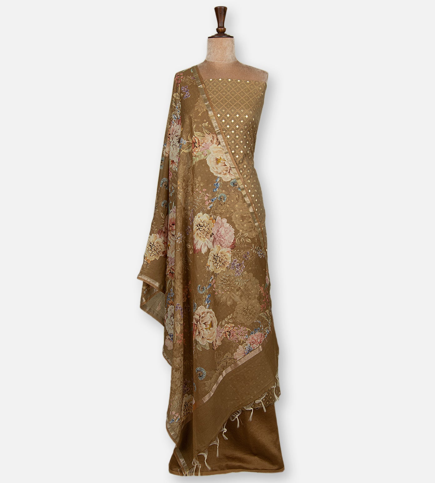 Beige Banarasi Cotton Salwar