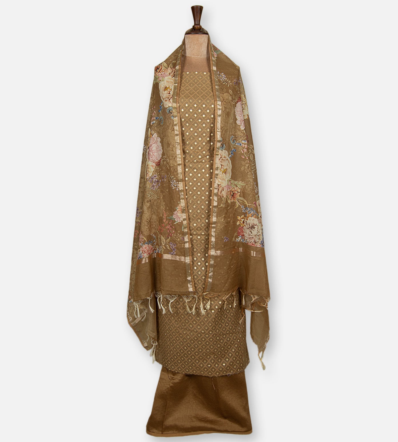 Beige Banarasi Cotton Salwar