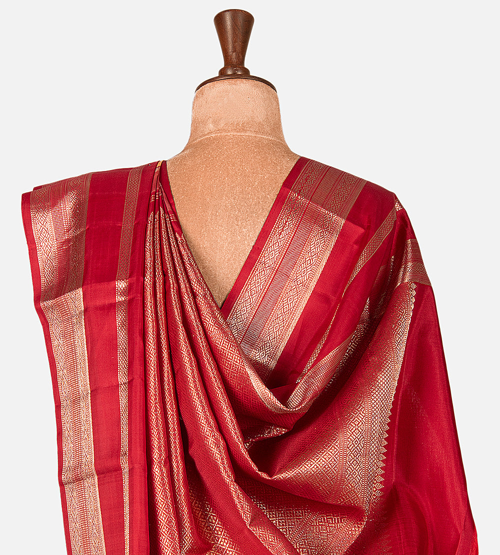 Peach Kanchipuram Silk Saree