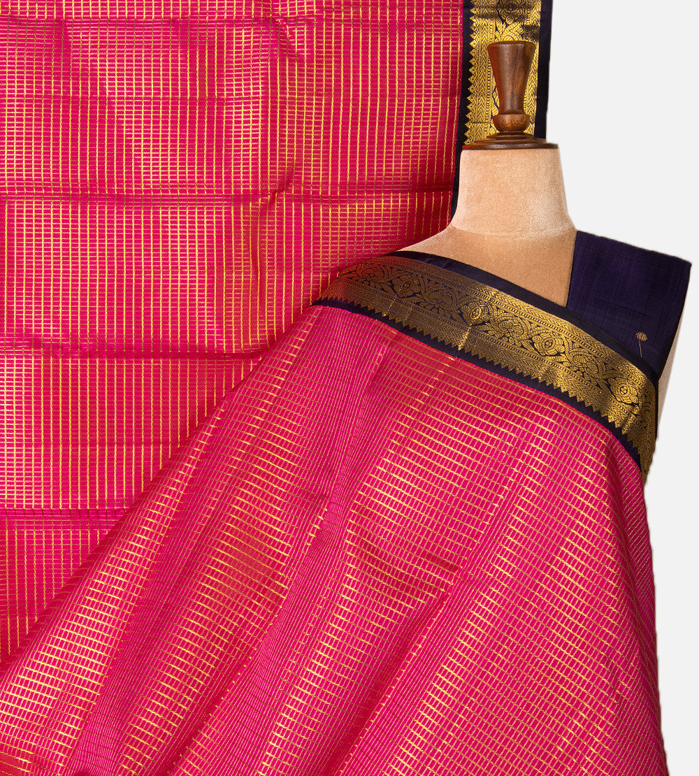 Pink Kanchipuram Silk Saree