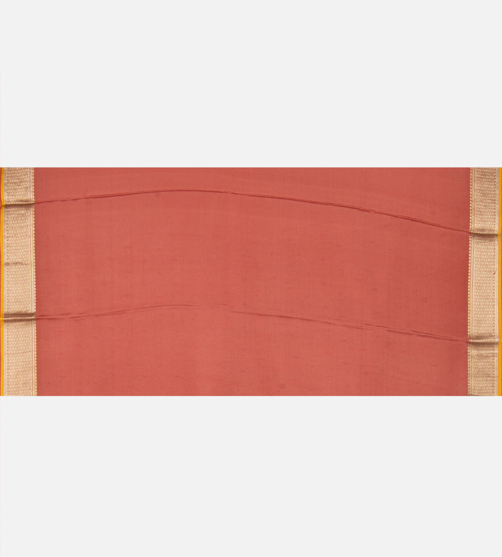 Coral Banarasi Crepe Saree