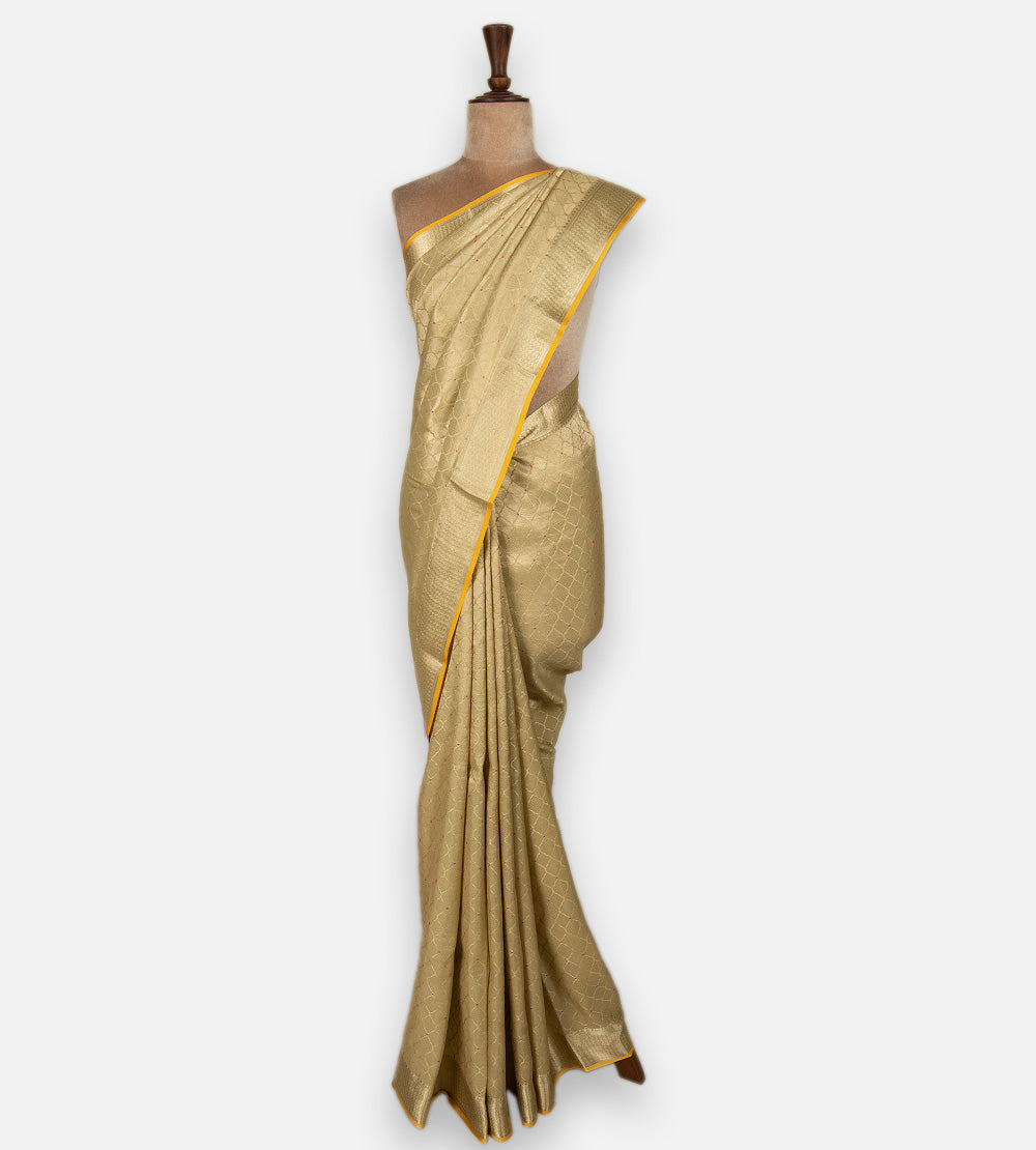 Pastel Green Banarasi Crepe Saree