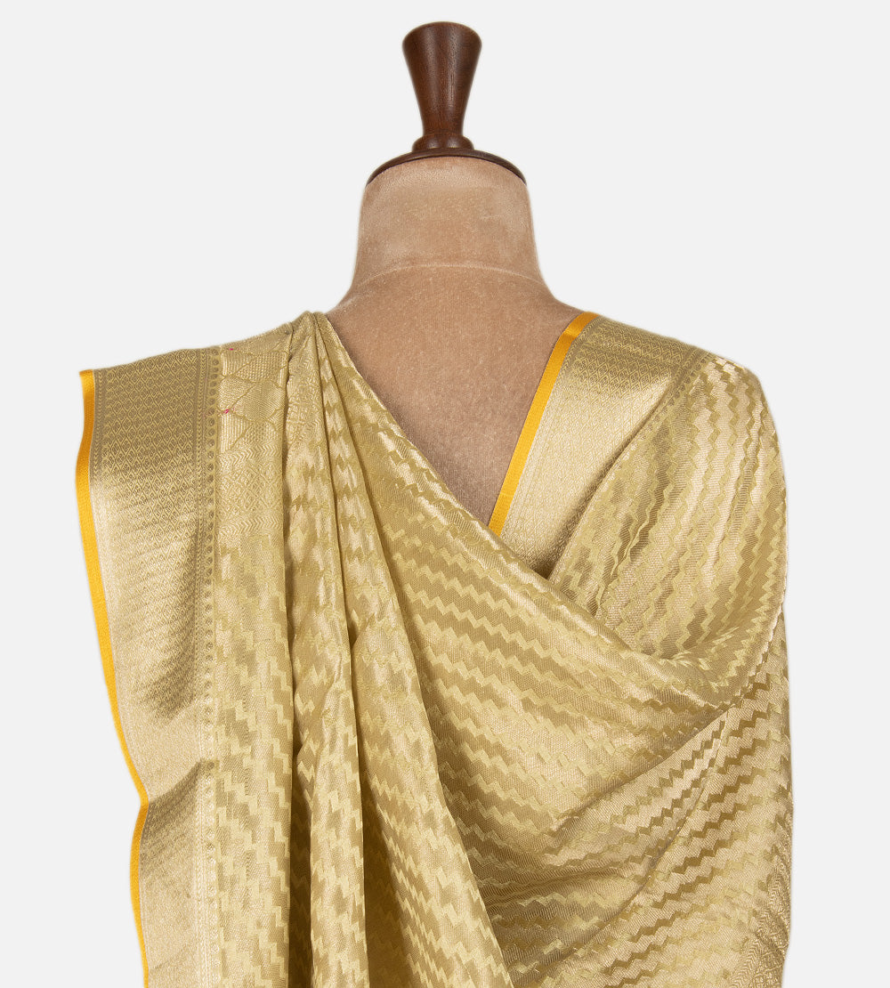 Pastel Green Banarasi Crepe Saree