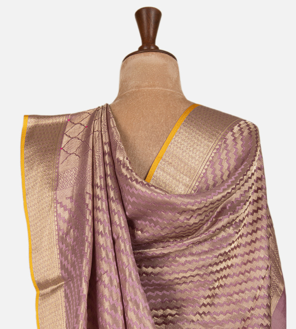 Pink Banarasi Crepe Saree