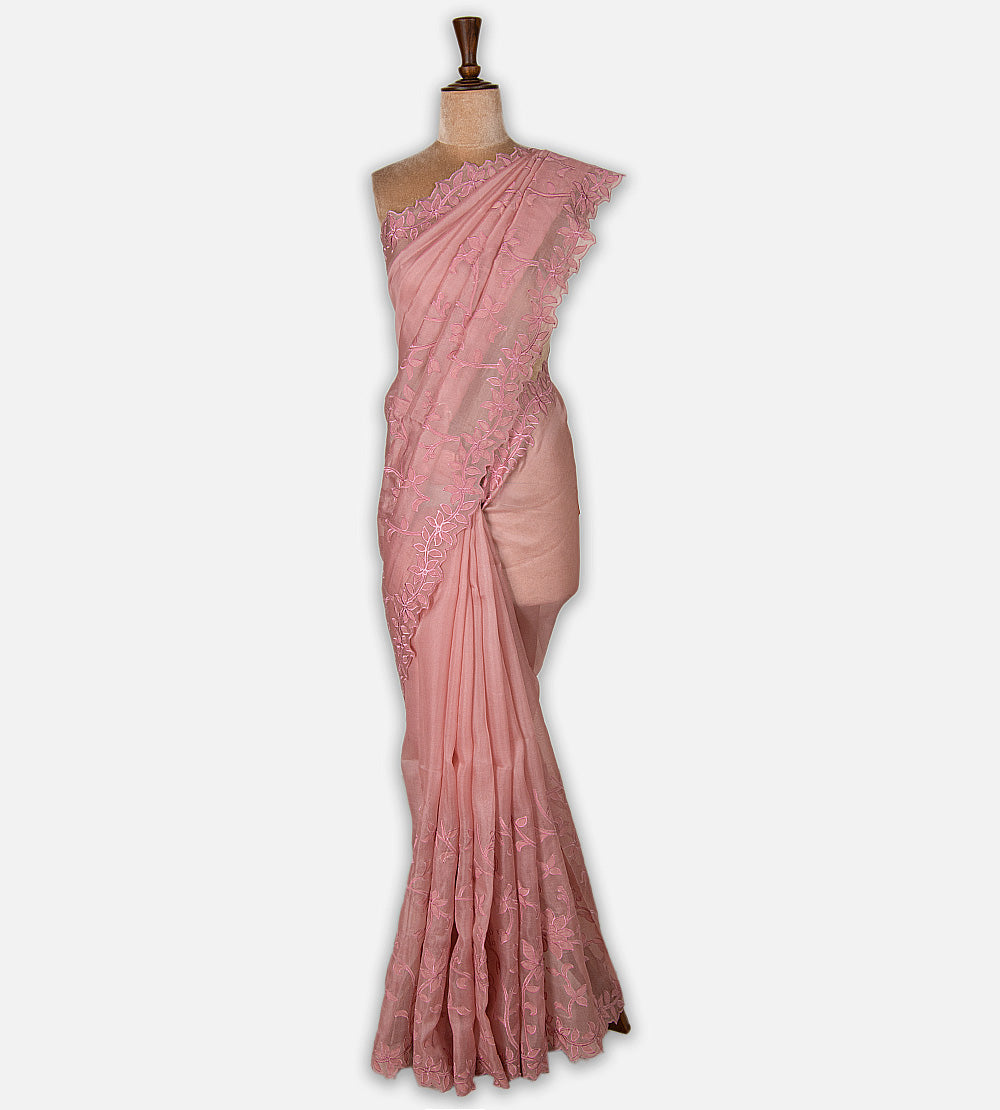 Pink Organza Saree