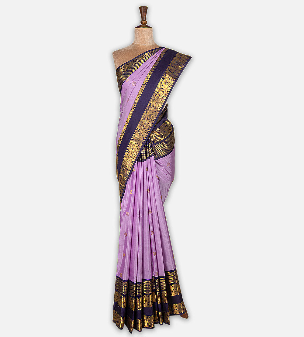 Lavender Kanchipuram Silk Saree