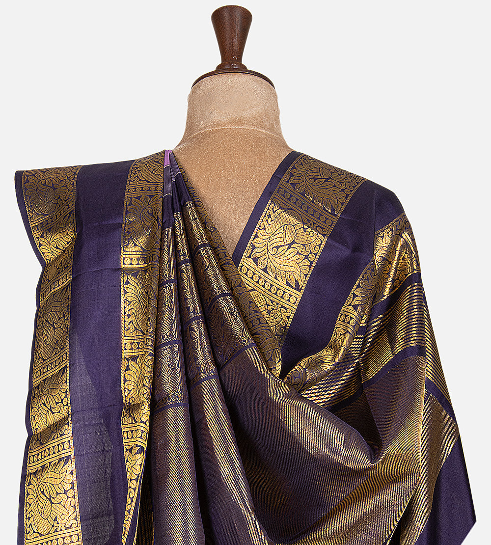 Lavender Kanchipuram Silk Saree