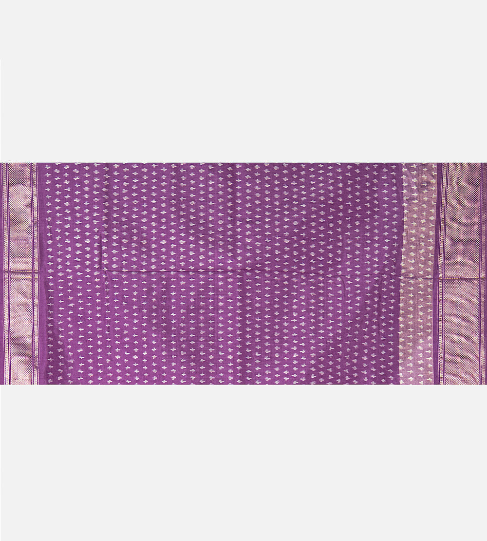 Lavender Ikkat Silk Saree