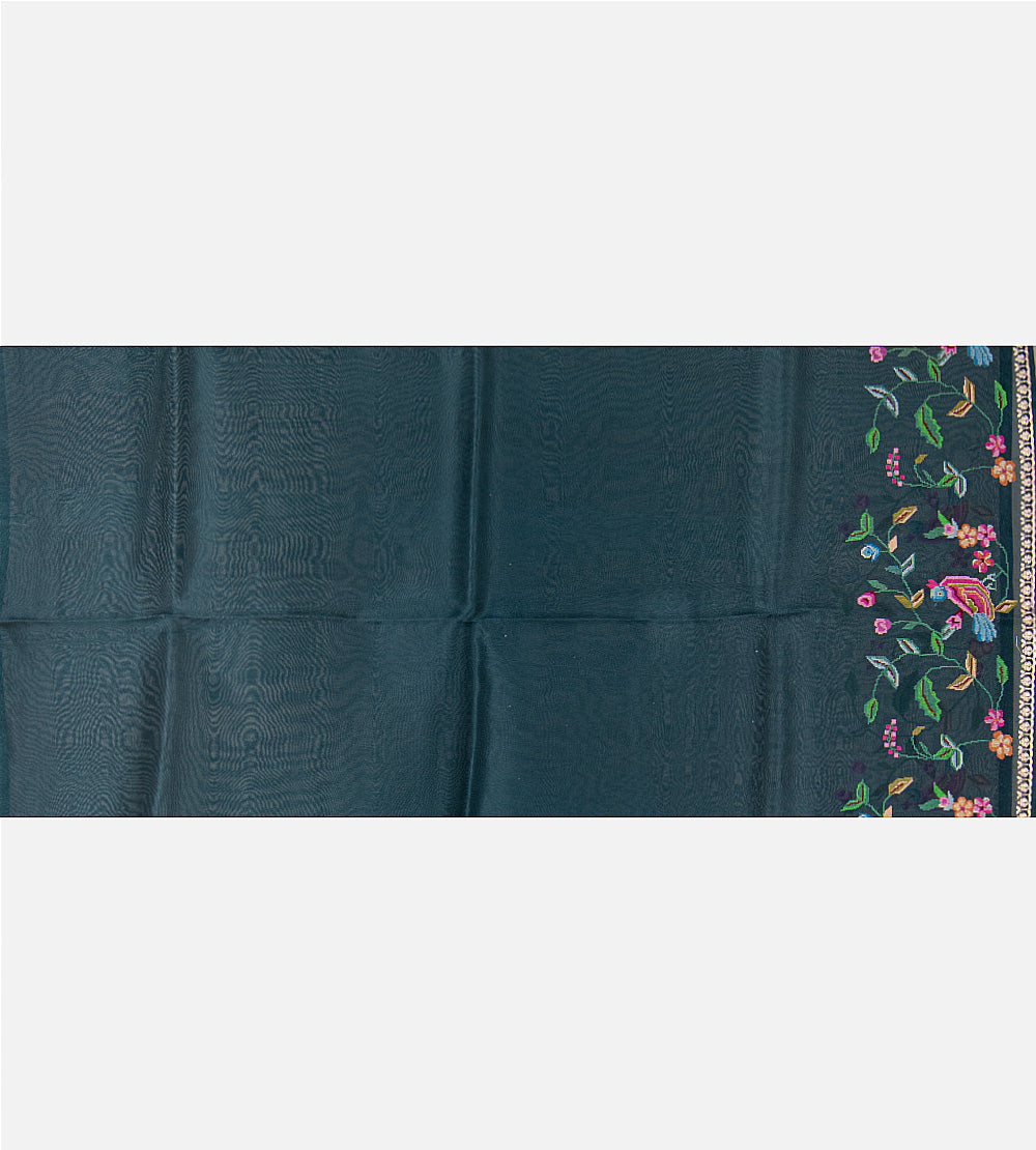 Deep Blue Organza Saree
