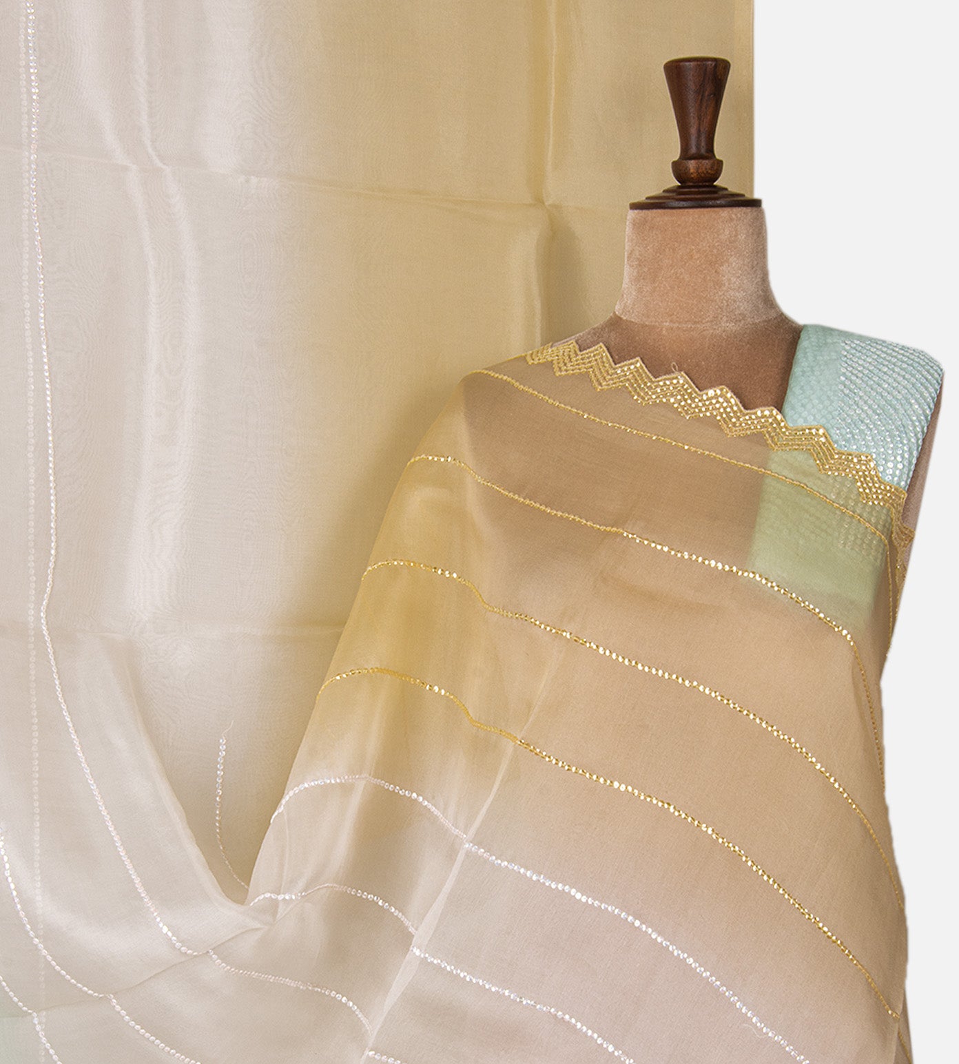 Multicolour Organza Saree