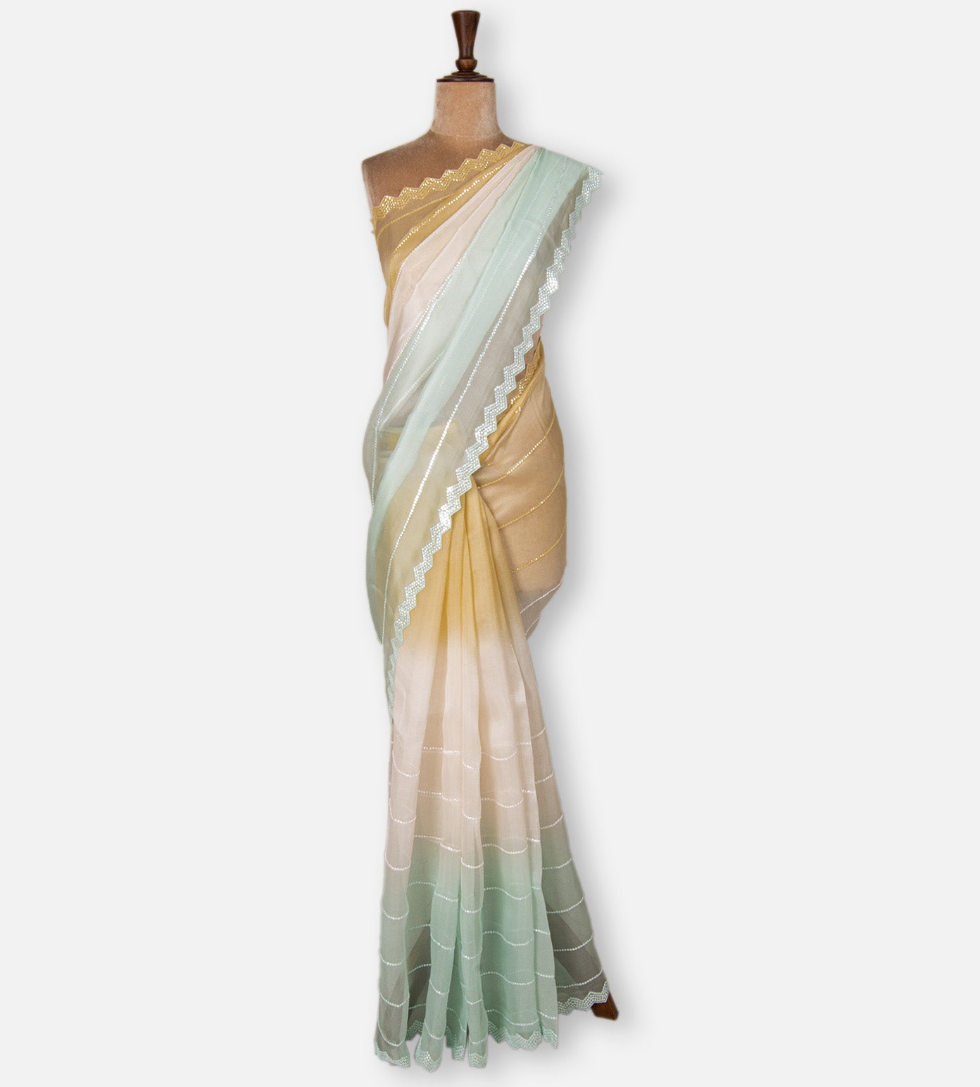 Multicolour Organza Saree