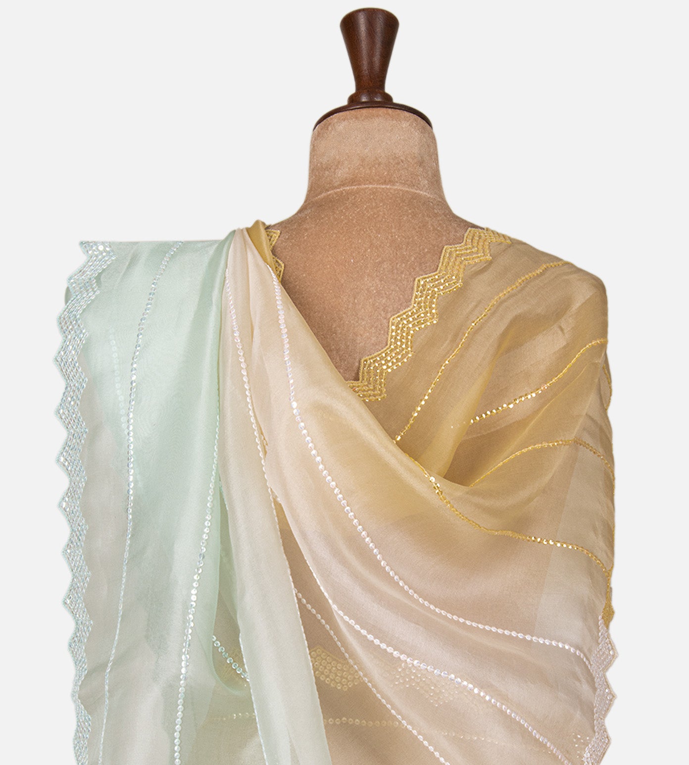 Multicolour Organza Saree