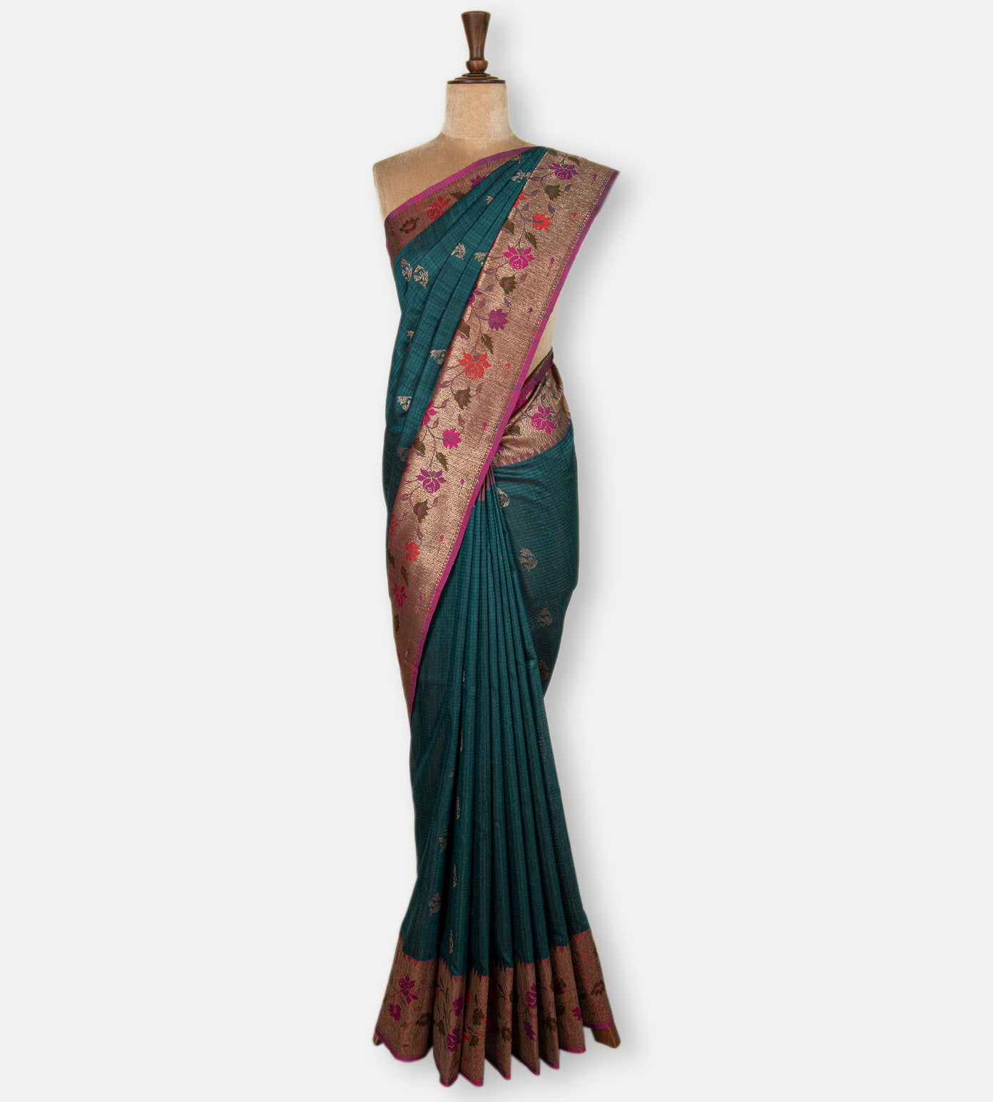 Blue Banarasi Tussar Saree