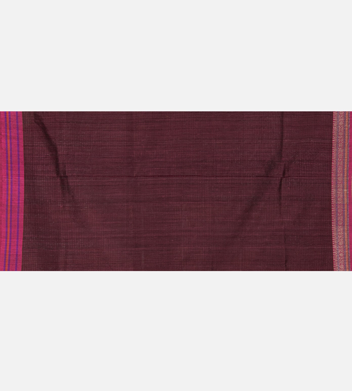 Aubergine Purple Banarasi Tussar Saree
