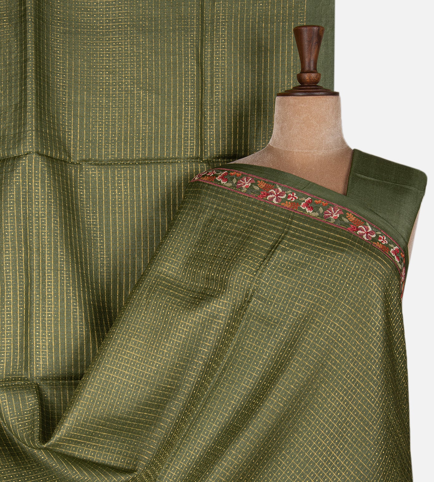 Green Tussar Saree