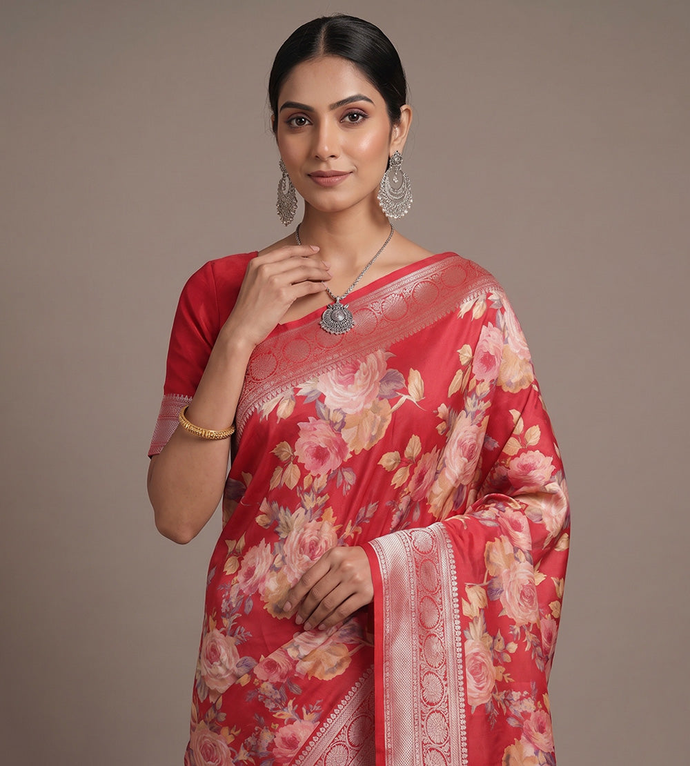 Red Kattan Silk Saree