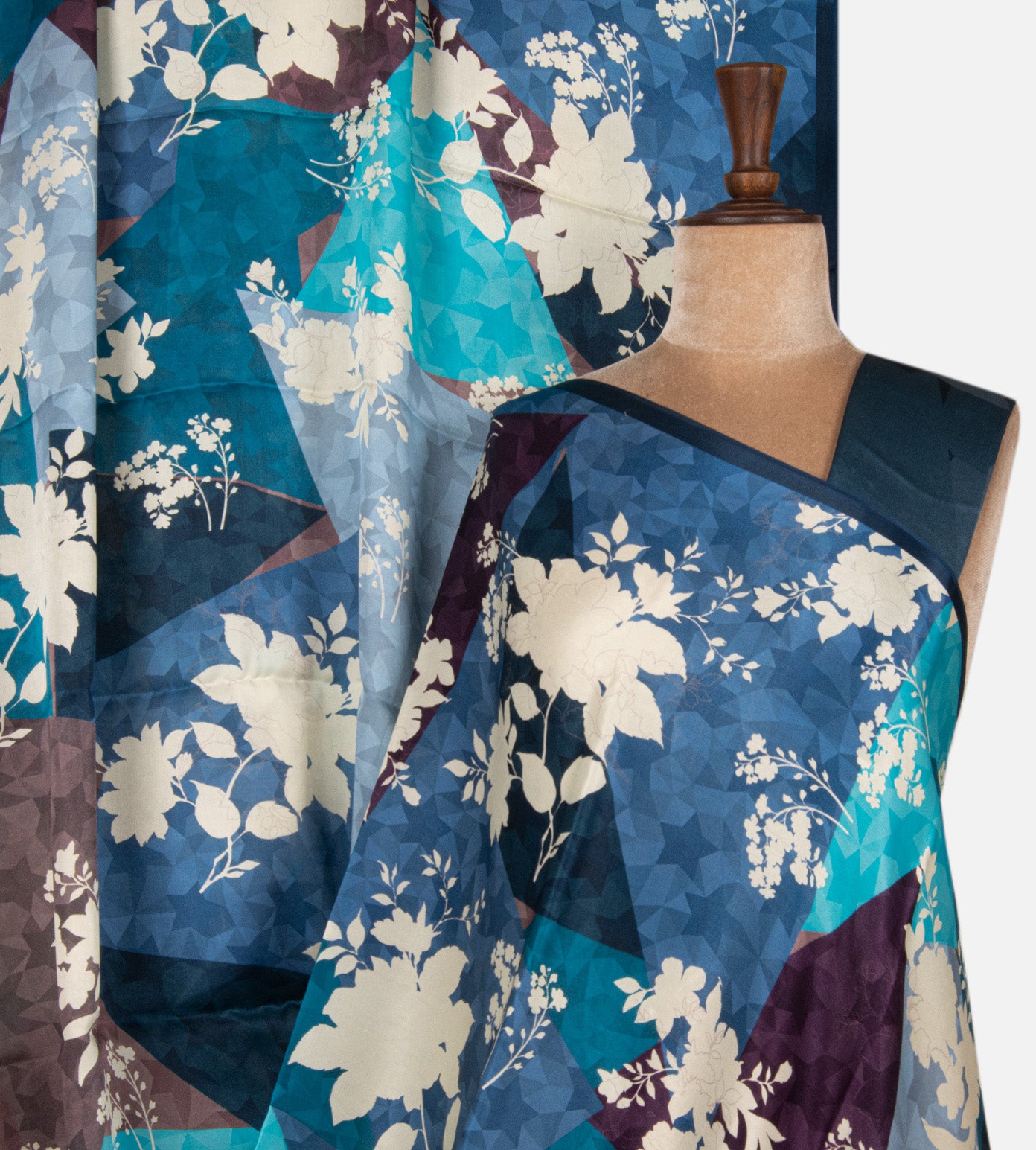 Multicolour Satin Crepe Saree