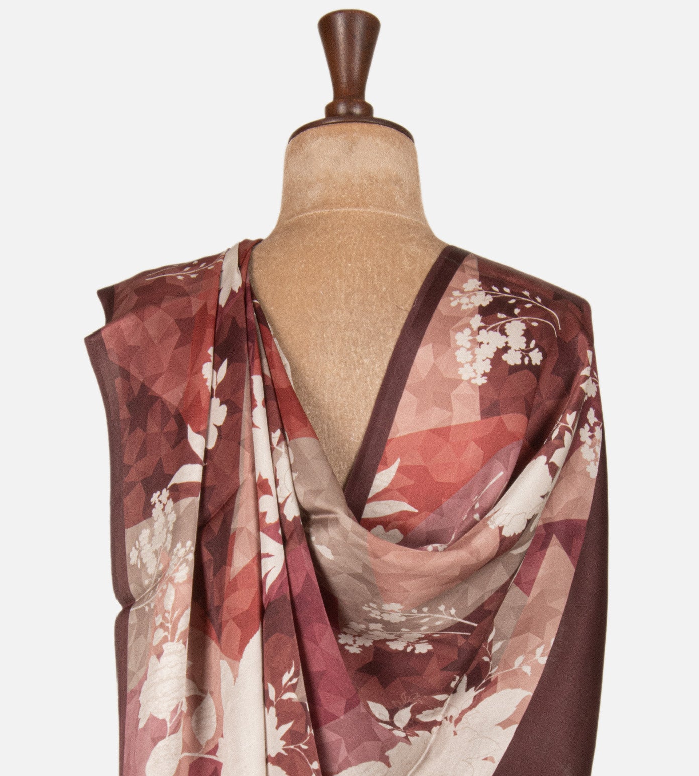 Multicolour Satin Crepe Saree