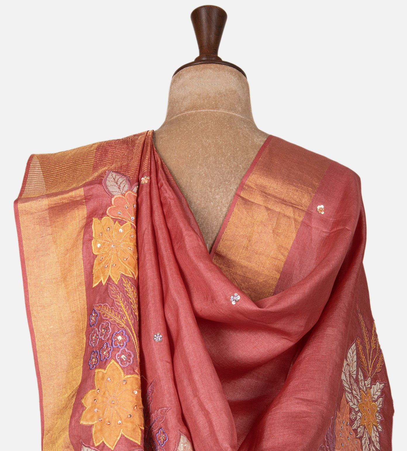 Pink Tussar Saree