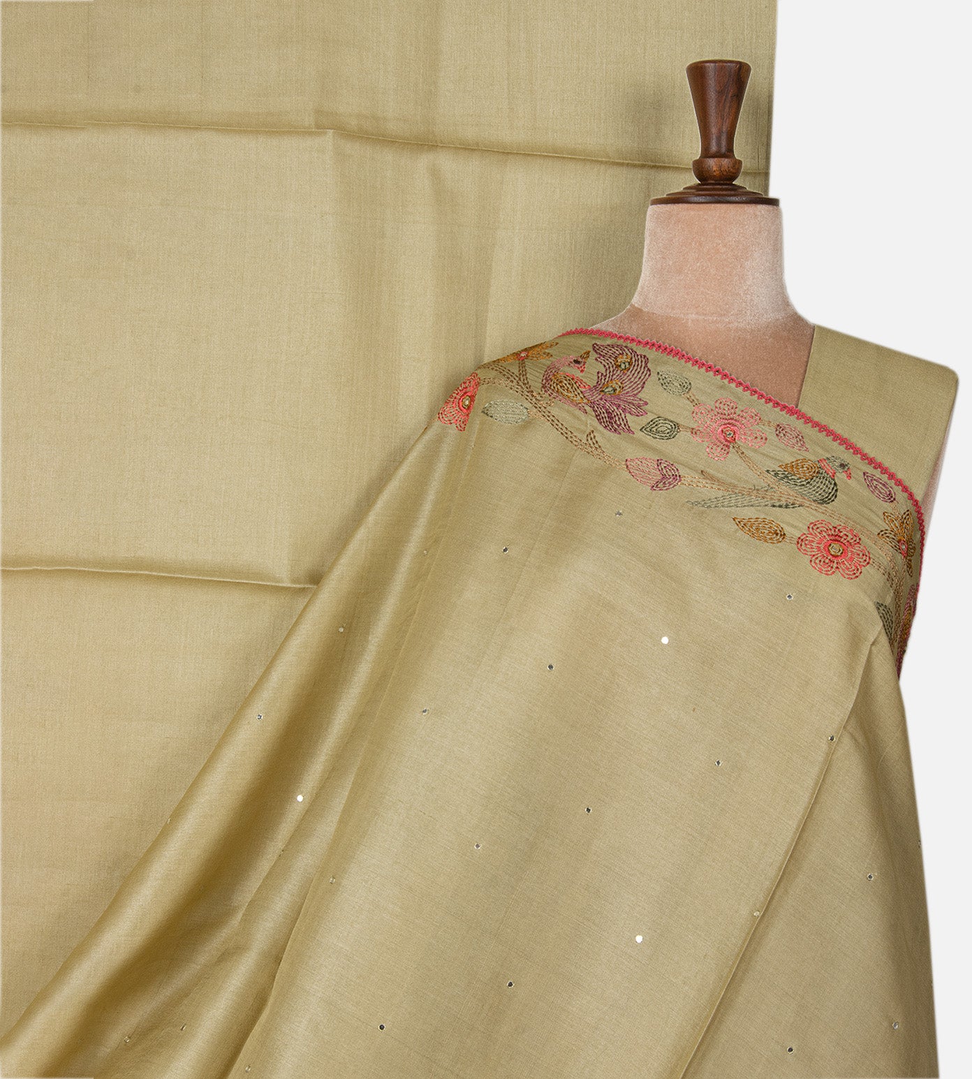 Light Green Tussar Saree