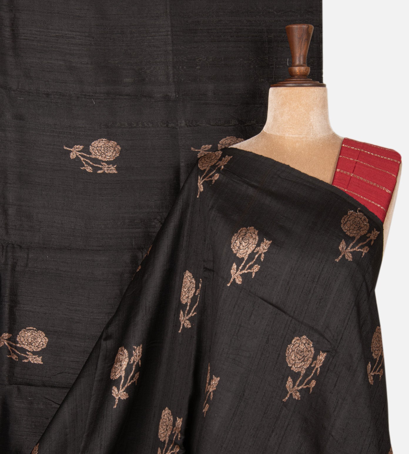 Black Banarasi Tussar Saree