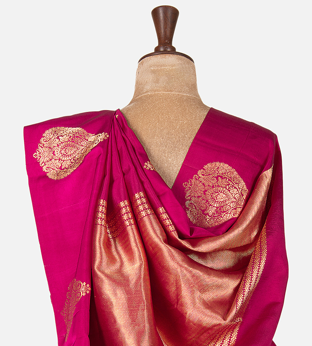 Pink Banarasi Kattan Silk Saree