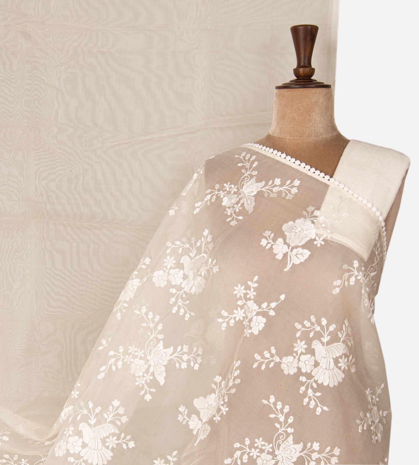 Creme Organza Saree