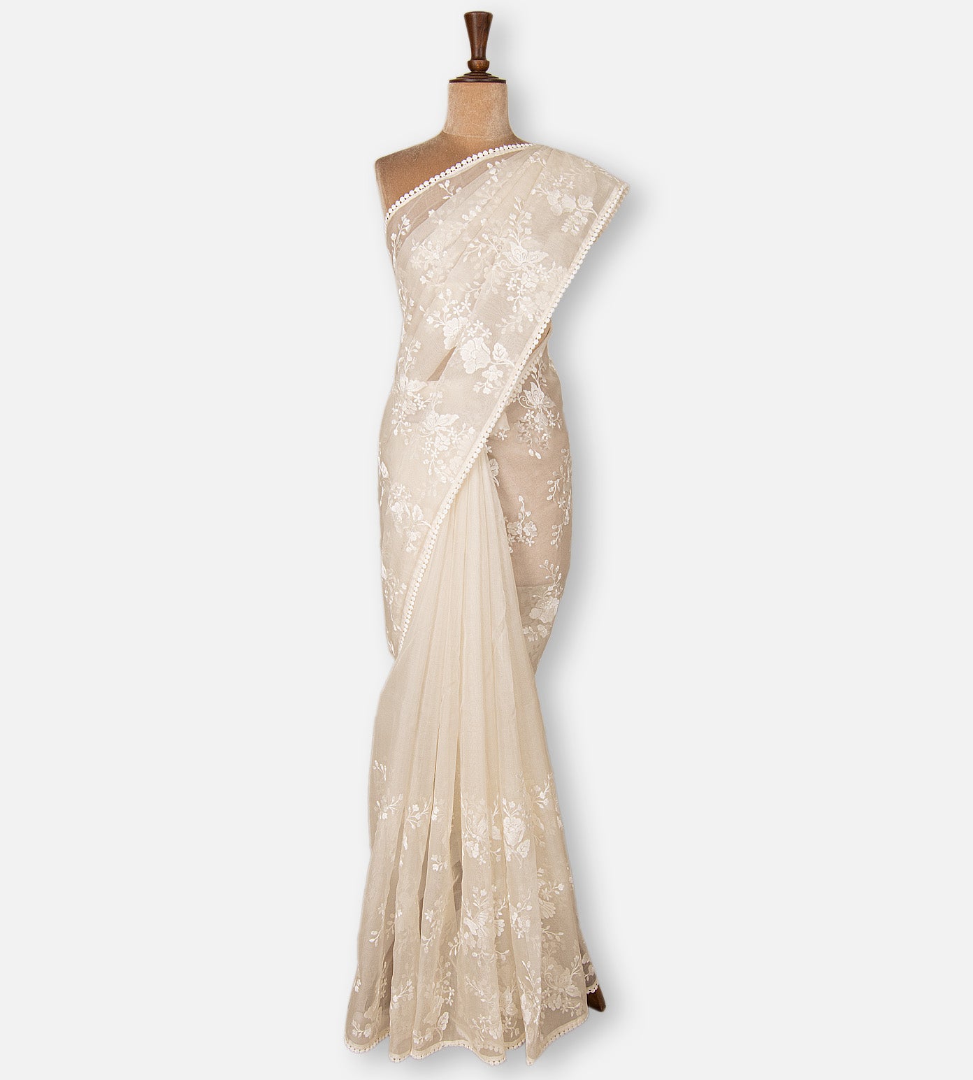 Creme Organza Saree