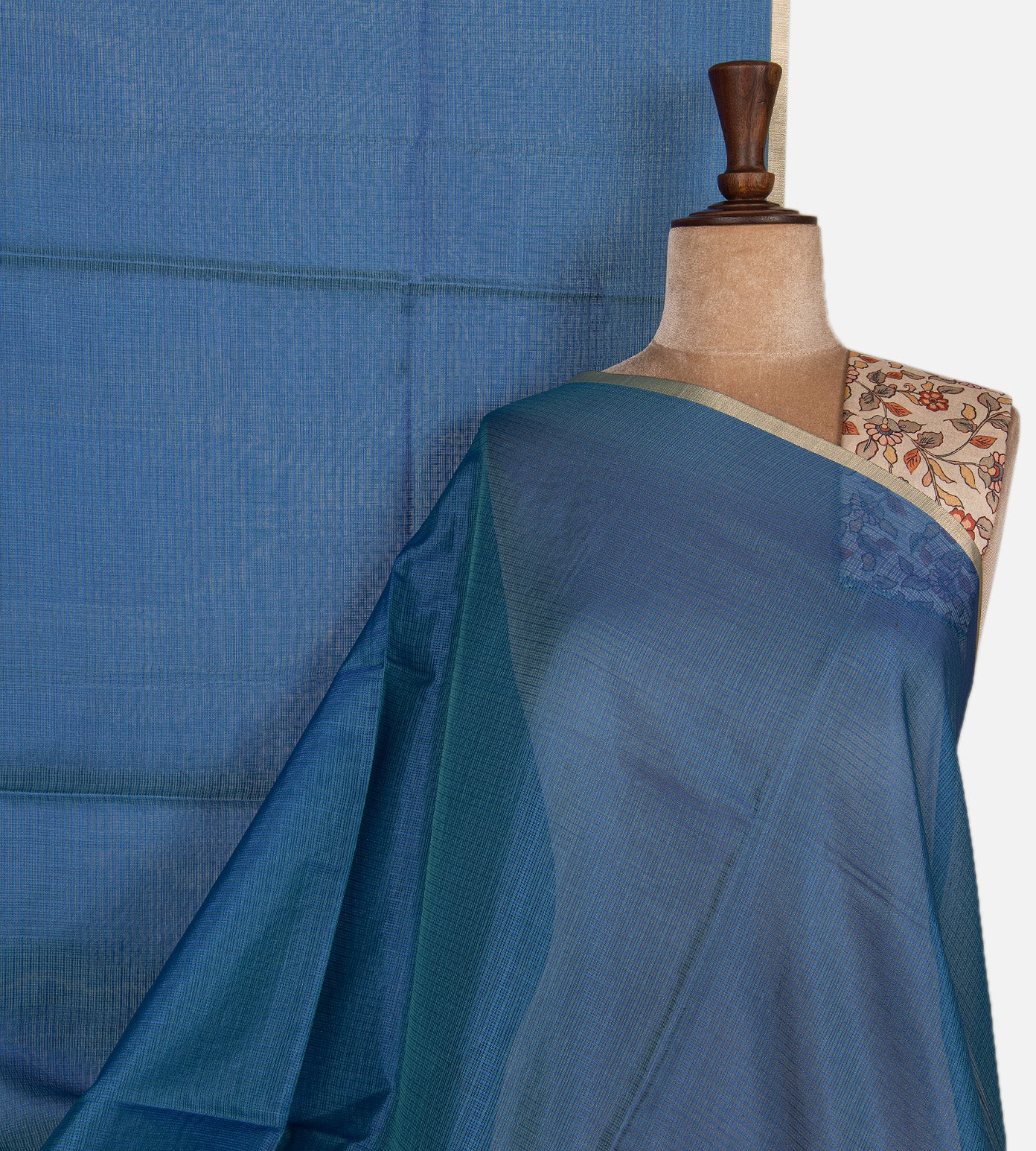Blue Kota Cotton Saree