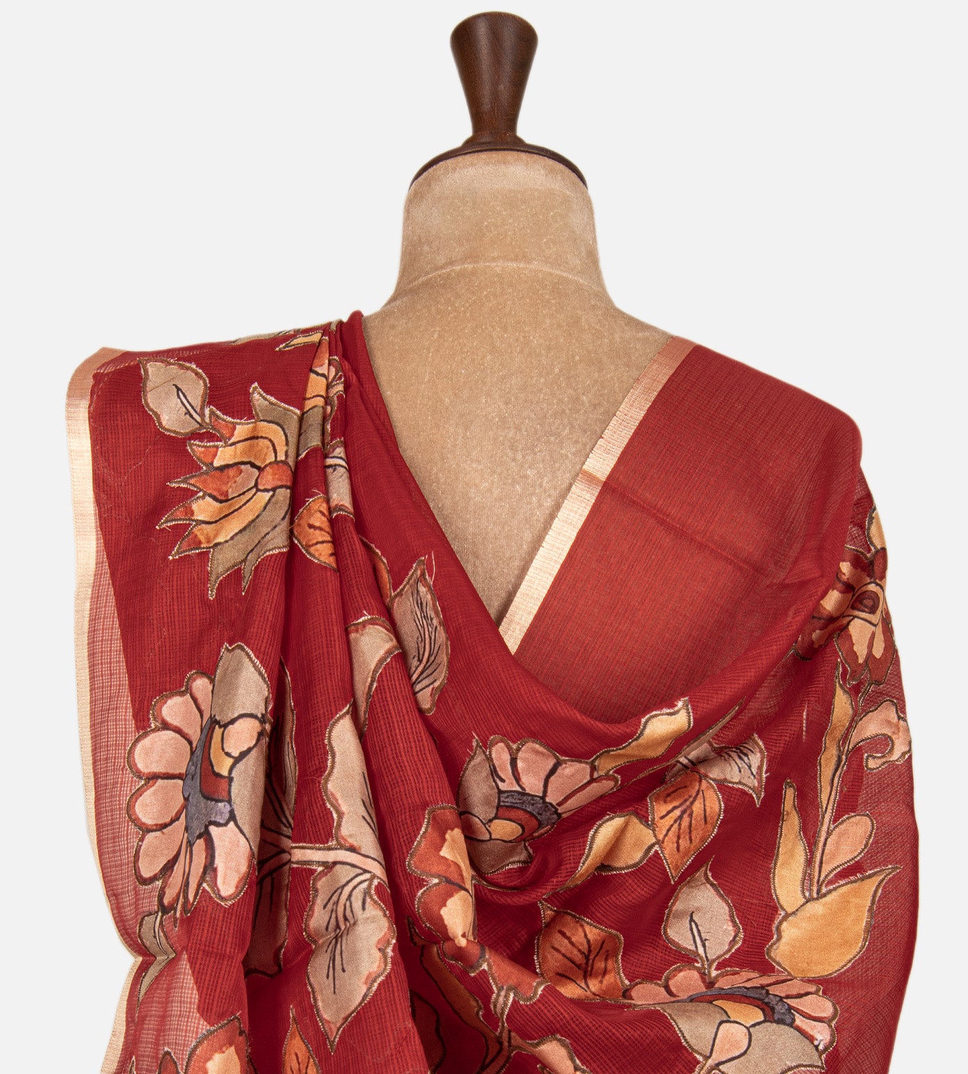 Red Kota Cotton Saree