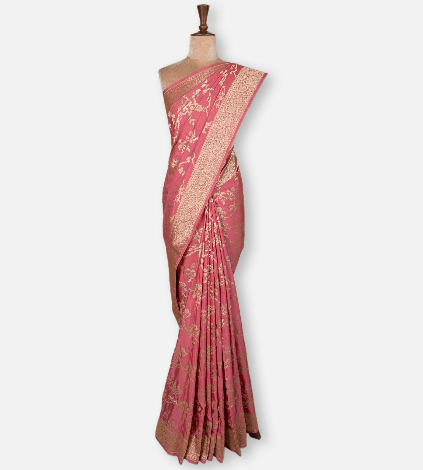Pink Banarasi Silk Saree