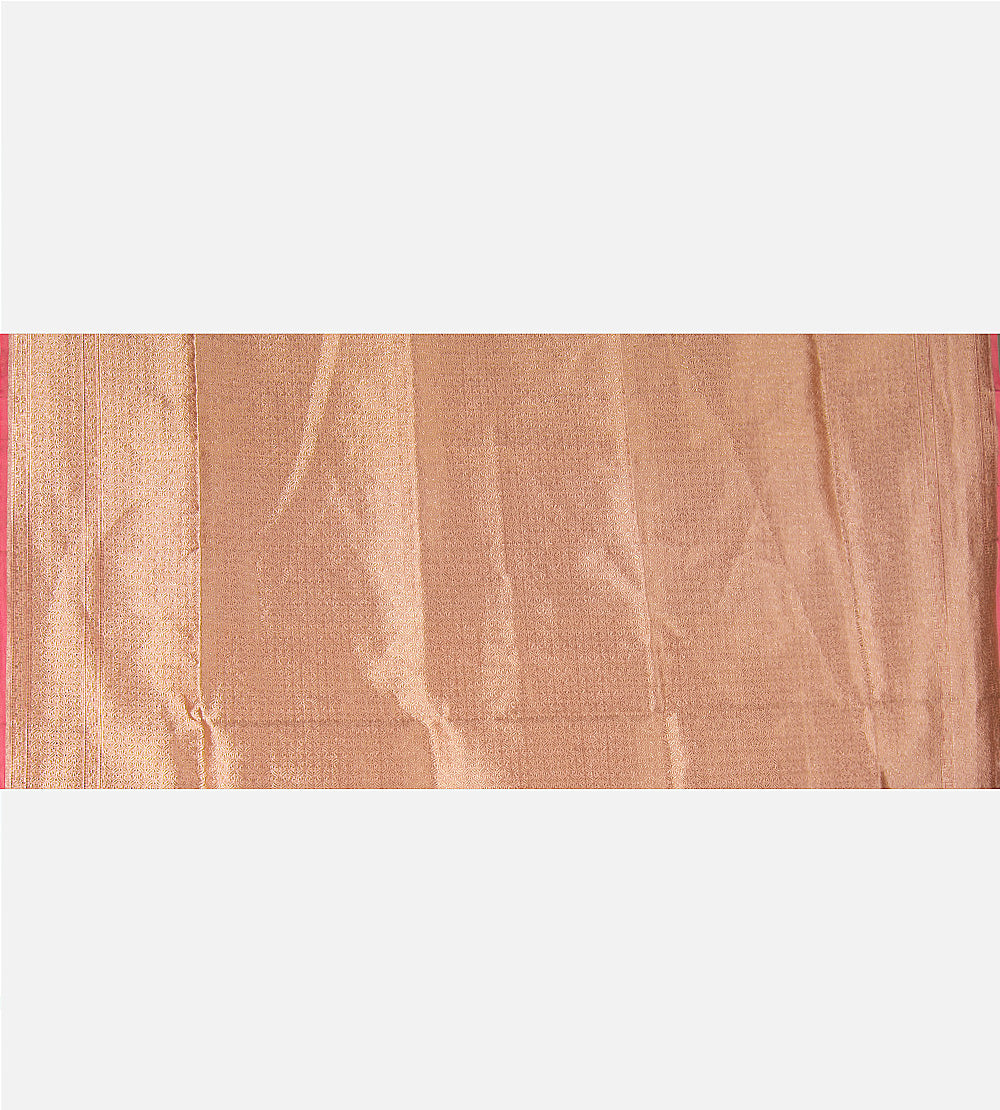 Salmon Pink  Banarasi Silk Saree
