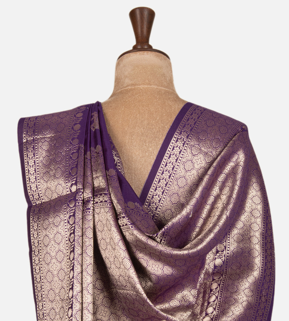 Purple Chaniya Silk Saree