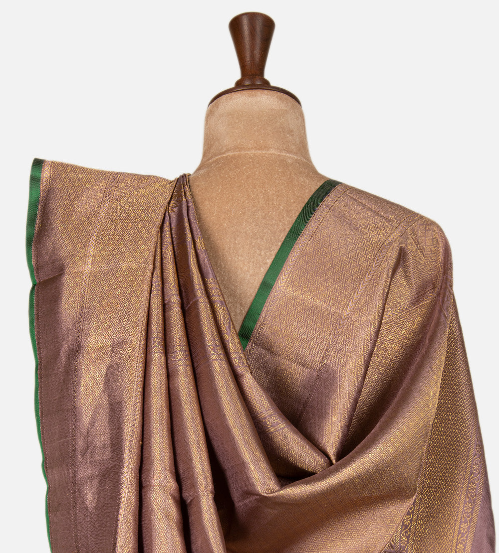 Aubergine Purple Kanchipuram Silk Saree