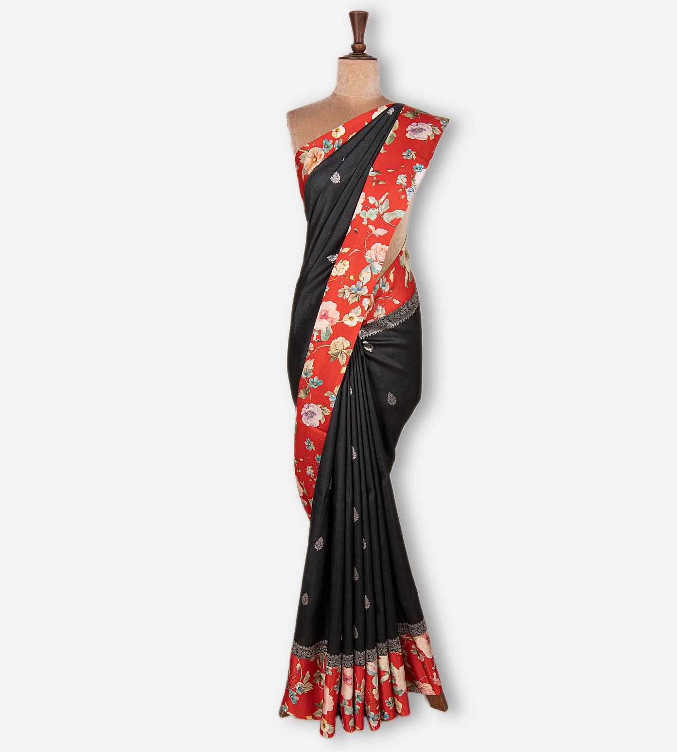 Black Kattan Silk Saree